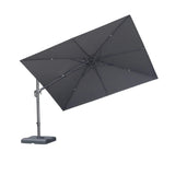 PURPLE LEAF UV Resistant Patio Umbrella with Base, Left-Right Tilt & 360° Swivel