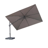PURPLE LEAF UV Resistant Patio Umbrella with Base, Left-Right Tilt & 360° Swivel