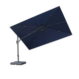 PURPLE LEAF UV Resistant Patio Umbrella with Base, Left-Right Tilt & 360° Swivel