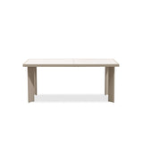 PURPLE LEAF Round & Rectangle Outdoor Dining Table HPL Aluminum Tabletop Modern Dining Table for Deck Kitchen