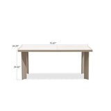PURPLE LEAF Round & Rectangle Outdoor Dining Table HPL Aluminum Tabletop Modern Dining Table for Deck Kitchen