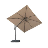 PURPLE LEAF UV Resistant Patio Umbrella with Base, Left-Right Tilt & 360° Swivel
