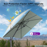 PURPLE LEAF UV Resistant Patio Umbrella Affordable Outdoor Umbrella with Base
