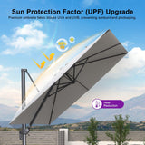 PURPLE LEAF UV Resistant Patio Umbrella Affordable Outdoor Umbrella with Base