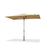 PURPLE LEAF Semi-Auto 1.9''/2.4''/3.1'' Pole Commercial Patio Umbrella Market Umbrella for Café, Restaurant & Hotel
