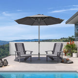 PURPLE LEAF Semi-Auto 1.9''/2.4''/3.1'' Pole Commercial Patio Umbrella Market Umbrella for Café, Restaurant & Hotel