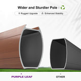 PURPLE LEAF Outdoor Garden Umbrella with Base, Cantilever Umbrellas in Wood Color