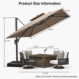 PURPLE LEAF Eco-friendly Fade Resistant Patio Umbrella High Quality Cantilever Umbrella