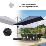 PURPLE LEAF Patio Outdoor Large Umbrella Square and Rectangular Cantilever Yard Sun Umbrellas