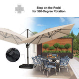 PURPLE LEAF Patio Outdoor Large Umbrella Square and Rectangular Cantilever Yard Sun Umbrellas