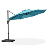 PURPLE LEAF Durable Patio Outdoor Umbrella Aluminum Round Cantilever Sun Yard Umbrellas For Pool, Deck