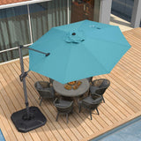 PURPLE LEAF Durable Patio Outdoor Umbrella Aluminum Round Cantilever Sun Yard Umbrellas For Pool, Deck