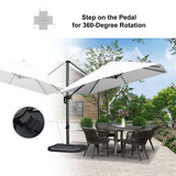 PURPLE LEAF Patio Outdoor Large Umbrella Square and Rectangular Cantilever Yard Sun Umbrellas