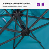 PURPLE LEAF Patio Outdoor Large Umbrella Square and Rectangular Cantilever Yard Sun Umbrellas