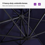 PURPLE LEAF Patio Outdoor Large Umbrella Square and Rectangular Cantilever Yard Sun Umbrellas