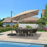 PURPLE LEAF Patio Outdoor Large Umbrella Square and Rectangular Cantilever Yard Sun Umbrellas