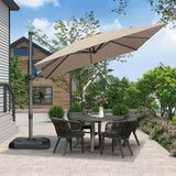 PURPLE LEAF Patio Outdoor Large Umbrella Square and Rectangular Cantilever Yard Sun Umbrellas