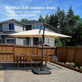 PURPLE LEAF Patio Outdoor Large Umbrella Square and Rectangular Cantilever Yard Sun Umbrellas
