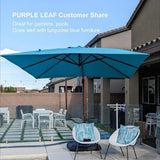 PURPLE LEAF Patio Outdoor Large Umbrella Square and Rectangular Cantilever Yard Sun Umbrellas