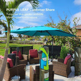 PURPLE LEAF Patio Outdoor Large Umbrella Square and Rectangular Cantilever Yard Sun Umbrellas