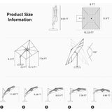 PURPLE LEAF Best Value Cantilever Patio Umbrella with Left-Right Tilt and 360° Swivel Outdoor Umbrellas