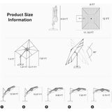 PURPLE LEAF Best Value Cantilever Patio Umbrella with Left-Right Tilt and 360° Swivel Outdoor Umbrellas