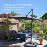PURPLE LEAF Patio Outdoor Large Umbrella Square and Rectangular Cantilever Yard Sun Umbrellas