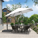 PURPLE LEAF Patio Outdoor Large Umbrella Square and Rectangular Cantilever Yard Sun Umbrellas
