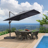PURPLE LEAF Patio Outdoor Large Umbrella Square and Rectangular Cantilever Yard Sun Umbrellas