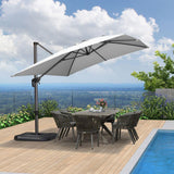 PURPLE LEAF Patio Outdoor Large Umbrella Square and Rectangular Cantilever Yard Sun Umbrellas