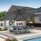 PURPLE LEAF Patio Outdoor Large Umbrella Square and Rectangular Cantilever Yard Sun Umbrellas