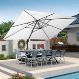 PURPLE LEAF Patio Outdoor Large Umbrella Square and Rectangular Cantilever Yard Sun Umbrellas