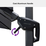 PURPLE LEAF Best Value Cantilever Patio Umbrella with Left-Right Tilt and 360° Swivel Outdoor Umbrellas