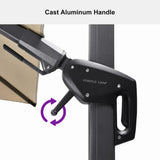 PURPLE LEAF Best Value Cantilever Patio Umbrella with Left-Right Tilt and 360° Swivel Outdoor Umbrellas