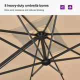 PURPLE LEAF Best Value Cantilever Patio Umbrella with Left-Right Tilt and 360° Swivel Outdoor Umbrellas