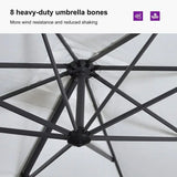 PURPLE LEAF Best Value Cantilever Patio Umbrella with Left-Right Tilt and 360° Swivel Outdoor Umbrellas