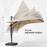 PURPLE LEAF Best Value Cantilever Patio Umbrella with Left-Right Tilt and 360° Swivel Outdoor Umbrellas
