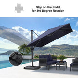 PURPLE LEAF Best Value Cantilever Patio Umbrella with Left-Right Tilt and 360° Swivel Outdoor Umbrellas