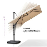 PURPLE LEAF Best Value Cantilever Patio Umbrella with Left-Right Tilt and 360° Swivel Outdoor Umbrellas
