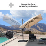 PURPLE LEAF Best Value Cantilever Patio Umbrella with Left-Right Tilt and 360° Swivel Outdoor Umbrellas