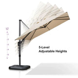 PURPLE LEAF Best Value Cantilever Patio Umbrella with Left-Right Tilt and 360° Swivel Outdoor Umbrellas