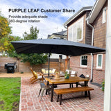 PURPLE LEAF Best Value Cantilever Patio Umbrella with Left-Right Tilt and 360° Swivel Outdoor Umbrellas