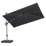 PURPLE LEAF Deluxe Left-Right Tilting Patio Umbrella Outdoor Swivel Cantilever Umbrellas