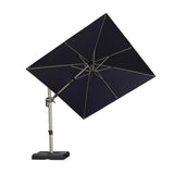 PURPLE LEAF Deluxe Left-Right Tilting Patio Umbrella Outdoor Swivel Cantilever Umbrellas