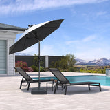 PURPLE LEAF Round Tiltable Patio Umbrella Poolside Porch Table Umbrella