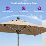 PURPLE LEAF Hailar Tilting Market Umbrella with Base Premium Outdoor Table Umbrella