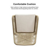 PURPLE LEAF Outdoor Dining Chair Set of 2 All-Weather Rattan Modern Dining Chair with Aluminum Frame for Kitchen Backyard Deck