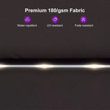 PURPLE LEAF Double Sided Patio Umbrella with Light Large Market Umbrellas with Base