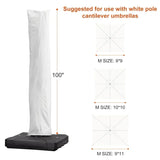 PURPLE LEAF Cantilever Umbrella Cover with Zipper Out Door Umbrella Patio Umbrella Cover