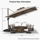 PURPLE LEAF Eco-friendly Fade Resistant Patio Umbrella High Quality Cantilever Umbrella